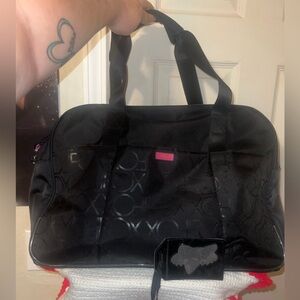 Fox Racing Monogram Duffel Bag, Sports Bag, Black Pink light weight 20"x14"x7.5"